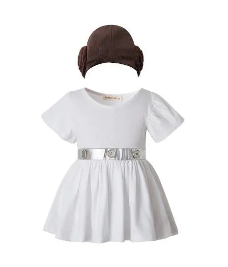 Princess Leia Inspired Costume Crochet Princess Leia Star Wars Costume Princess Leia Baby Set Princess Leia Hat Leia romper