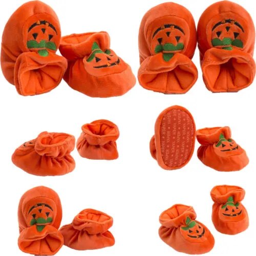 Newborn Baby Girl Soft Sole Warm Cotton Shoes Anti-slip Pumpkin Prewalker 0-18M