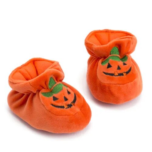 Newborn Baby Girl Soft Sole Warm Cotton Shoes Anti-slip Pumpkin Prewalker 0-18M