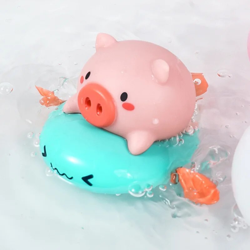 Children's baby swimming bathing water spring clockwork bath toys small animals duck turtle whale pig penguin water spray
