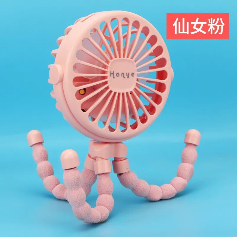 Fan for Cart Stroller Fan Portable Outdoor Fan Clip On for Baby 600mAh USB Rechargeable Handheld Electric Fan for Home 3 Speeds
