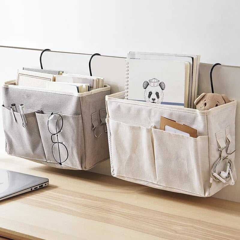 Bedside Storage Bags Crib Bed Side Pouch Hanging Caddy Bedside Toys Storage Organizer Nappy Holder Pockets Crib Accessories Bags