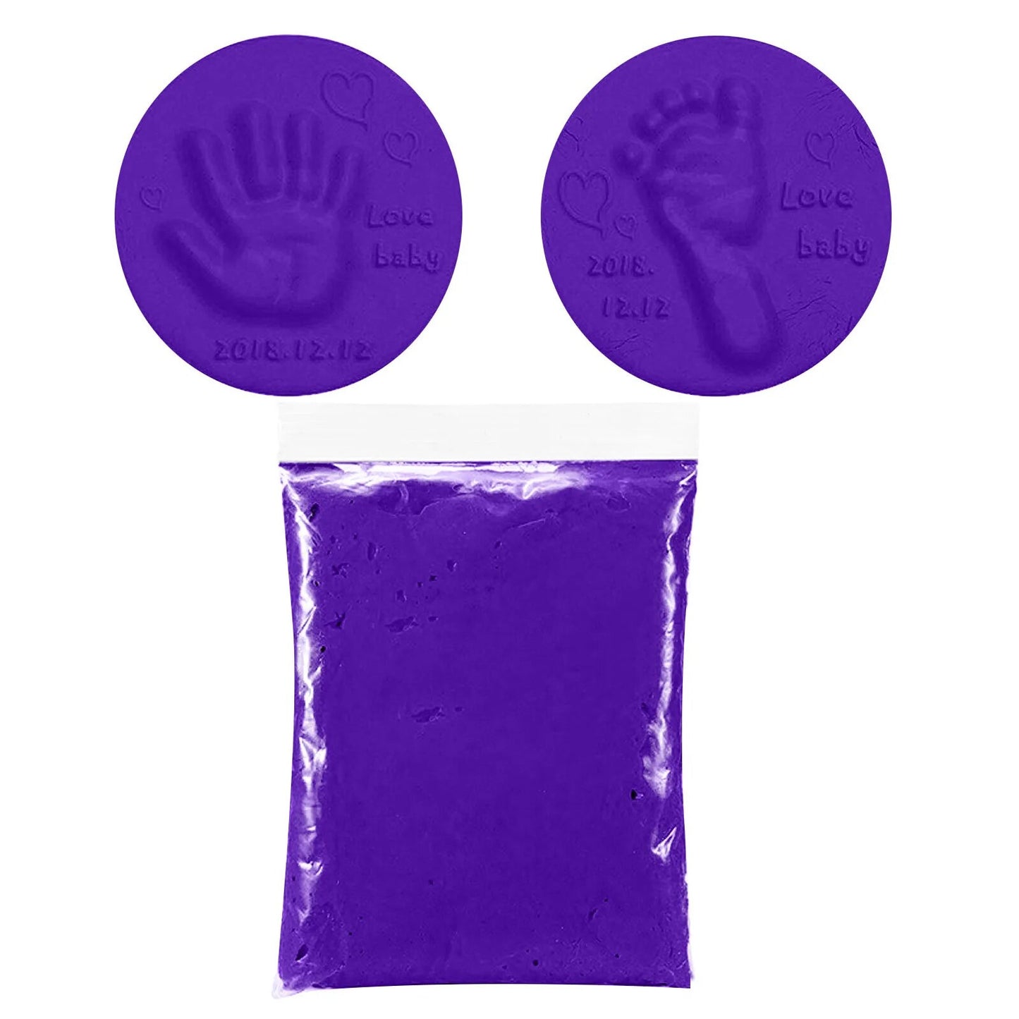 New Baby Footprint Ultra Light Stereo Baby Care Air Drying Soft Clay Baby Hand Foot Imprint Kit Casting DIY Toys Paw Print Pad