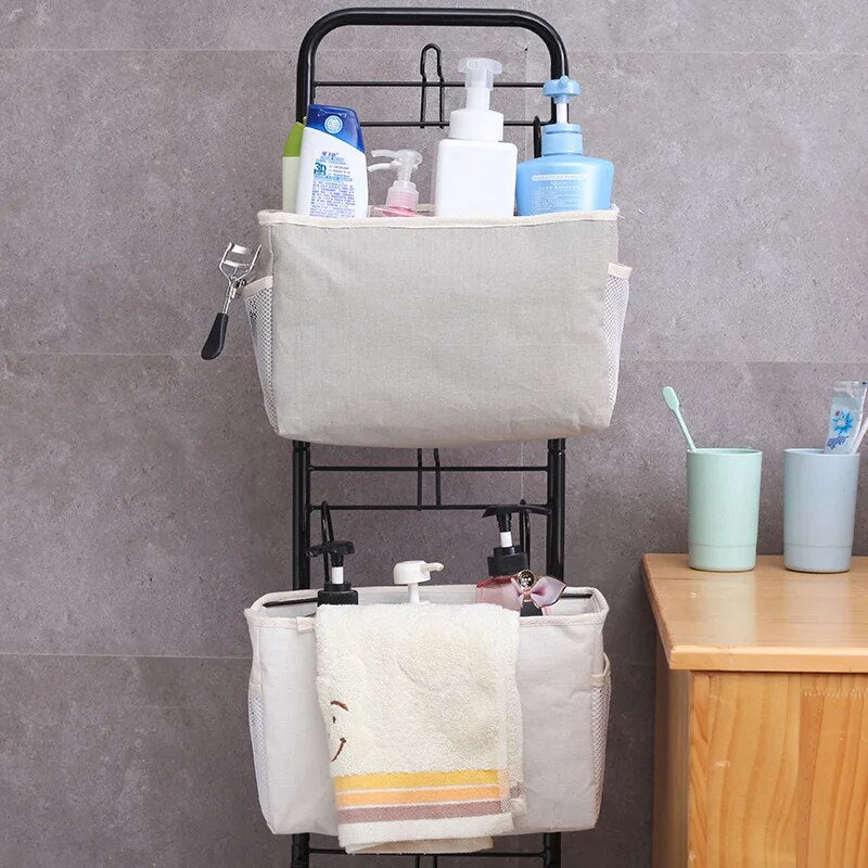 Bedside Storage Bags Crib Bed Side Pouch Hanging Caddy Bedside Toys Storage Organizer Nappy Holder Pockets Crib Accessories Bags