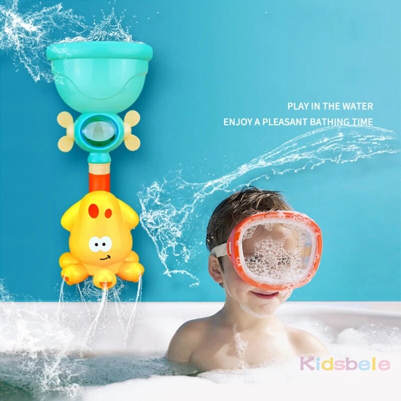 Baby Bath Toys Water Game Giraffe Crab Model Faucet Shower Spray For Kids Swimming Bathroom Summer Brinquedo