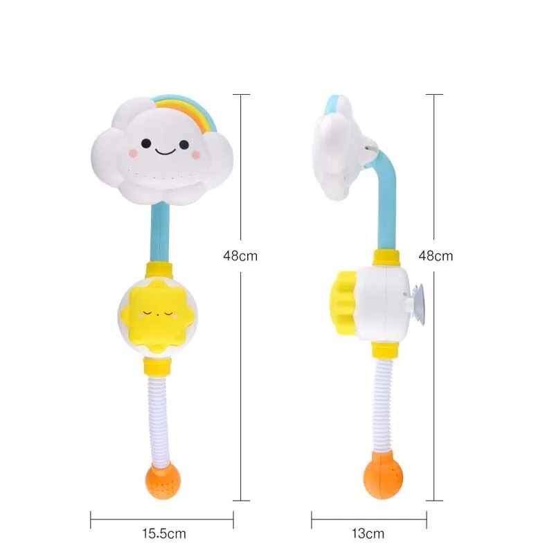 Baby Bath Toys Cloud Bathtub Showers Bathing Spouts Suckers Folding Faucet Children Bath Toys Cute Spray Shower Kids Gift