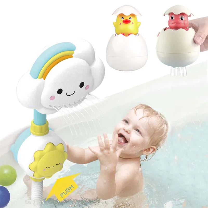 Baby Bath Toys Cloud Bathtub Showers Bathing Spouts Suckers Folding Faucet Children Bath Toys Cute Spray Shower Kids Gift