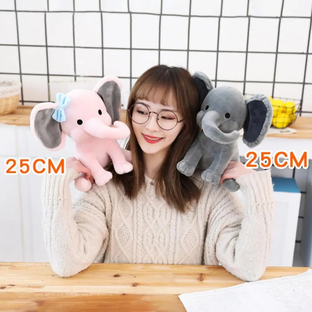 Cute Cartoon Elephant with Long Nose Plush Doll Baby Sleep Toy Children Kids Gift Humphrey Soft Plush Slepping Animal Dolls