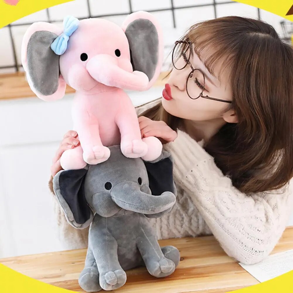 Cute Cartoon Elephant with Long Nose Plush Doll Baby Sleep Toy Children Kids Gift Humphrey Soft Plush Slepping Animal Dolls