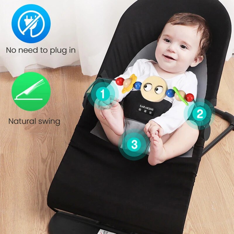 LazyChild Baby Artifact Baby Rocking  Chair Comfort Chair Newborn Baby Recliner With Baby Sleep Artifact Child Cradle Bed