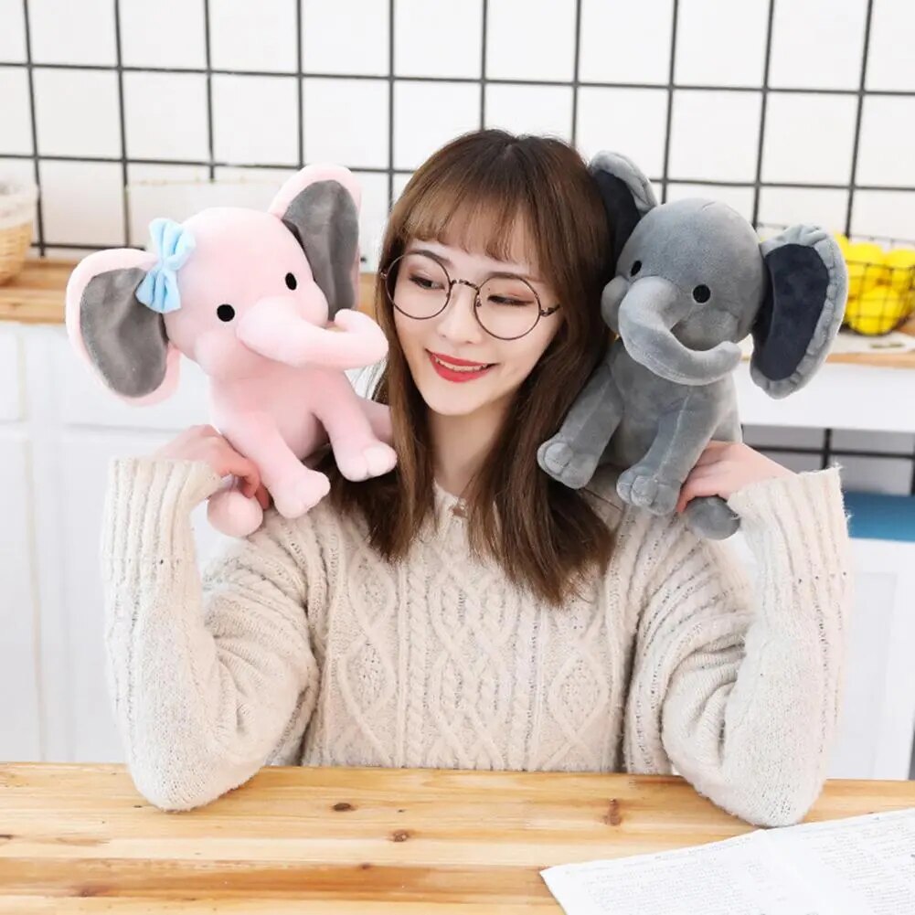 Cute Cartoon Elephant with Long Nose Plush Doll Baby Sleep Toy Children Kids Gift Humphrey Soft Plush Slepping Animal Dolls