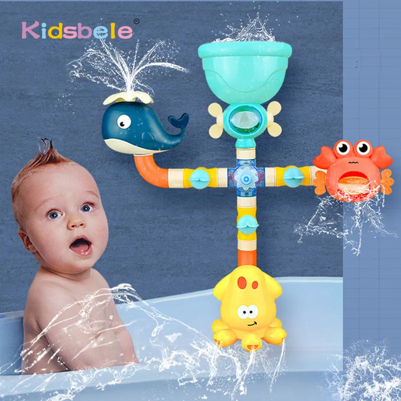 Baby Bath Toys Water Game Giraffe Crab Model Faucet Shower Spray For Kids Swimming Bathroom Summer Brinquedo