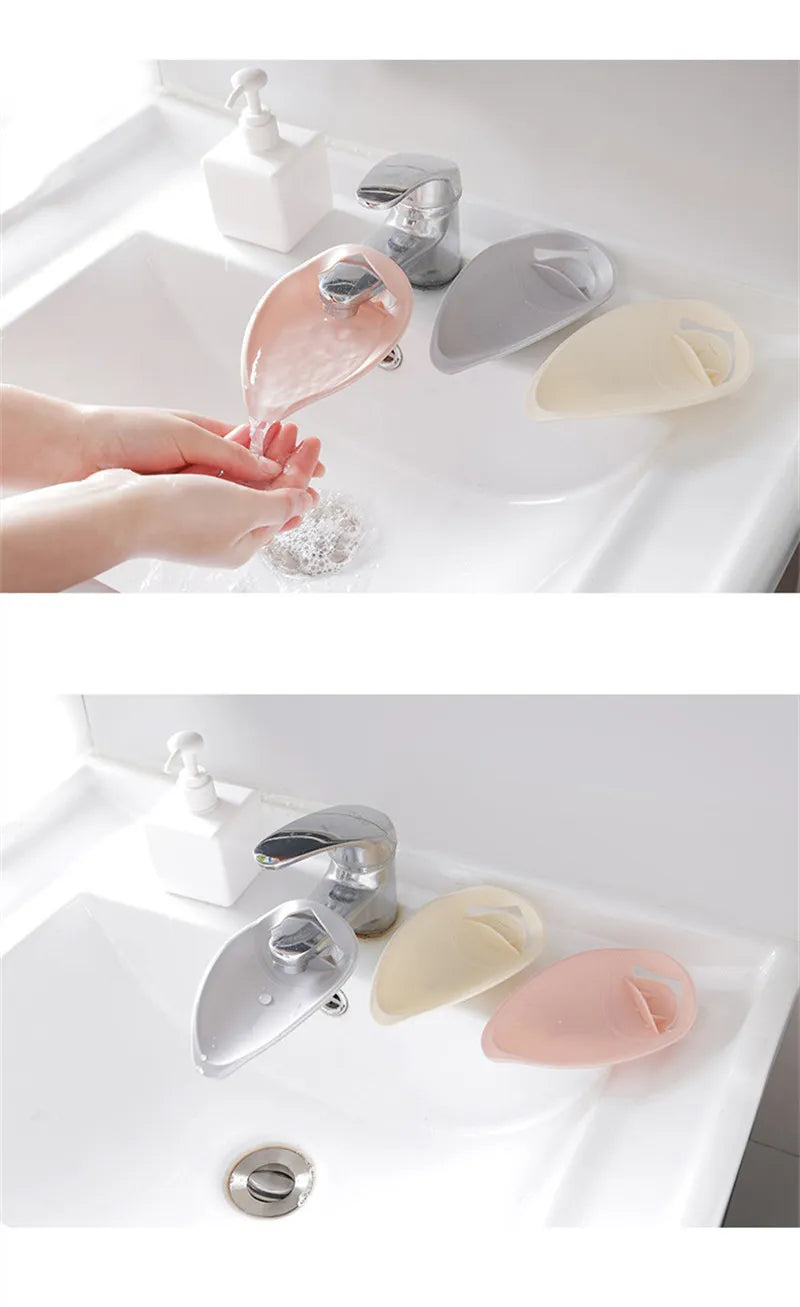 Silicone Baby Bath toys kids Faucet Extender children Hand Washing extender Bathroom Sink Rubber Water Reach Faucet sink