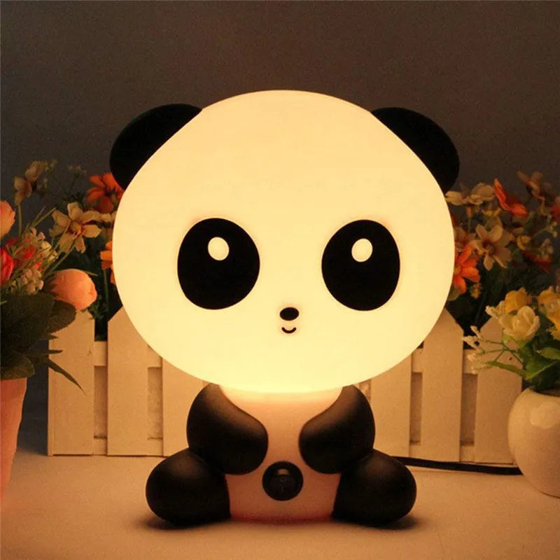 Cartoon LED Night light panda bear Rabbit Dog Table Desk Lamp Kids Baby Sleep Lamp For Bedroom bedside indoor Decoration Lamp