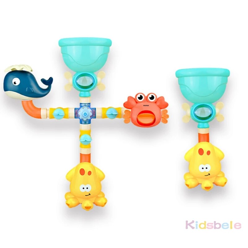 Baby Bath Toys Water Game Giraffe Crab Model Faucet Shower Spray For Kids Swimming Bathroom Summer Brinquedo