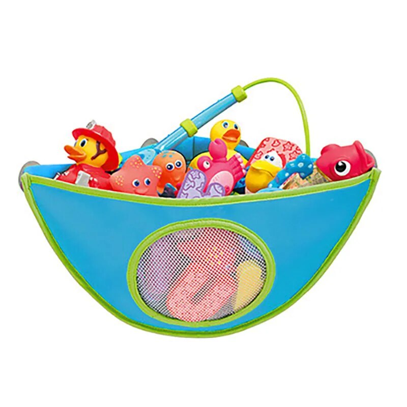 Baby Bath Toys Folding Mesh Net Toy Storage Bag Strong With Suction Cups Bath Game Bag Bathroom Organizer Water Toys For Kids