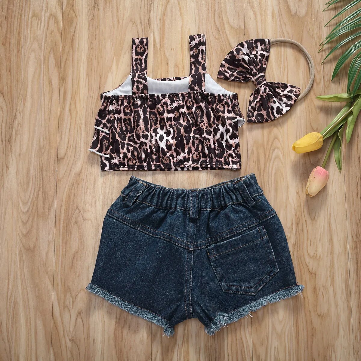 Baby Girl Leopard Clothes Set