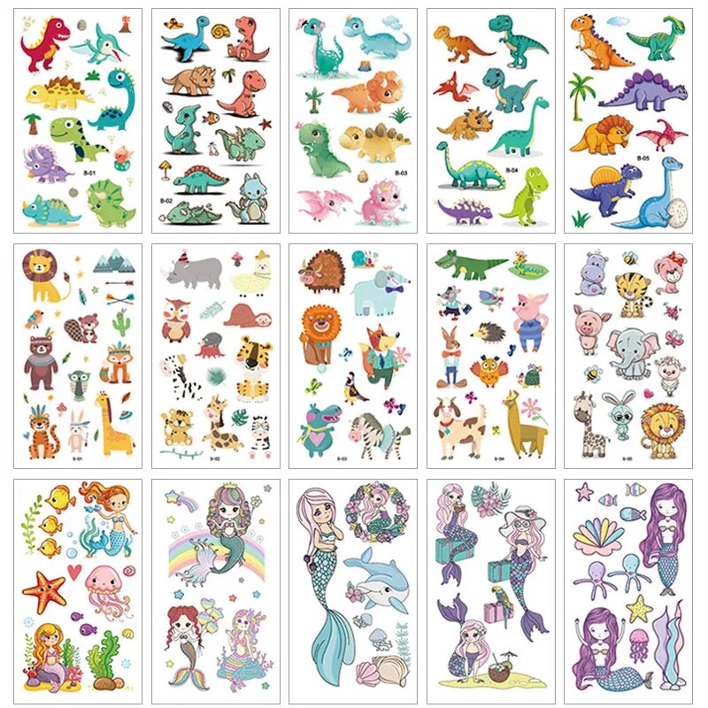 Baby Cartoon Temporary Tattoo Stickers