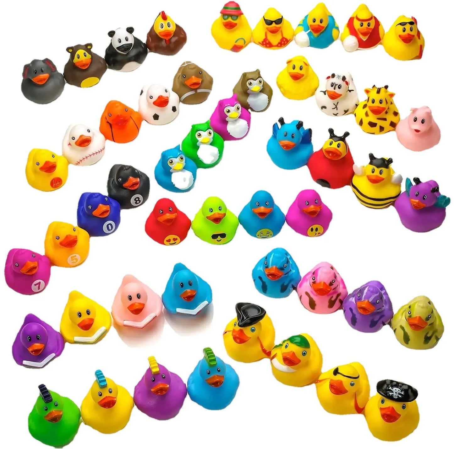 50 Pack Rubber Duck for Jeep Bath Toy Assortment Bulk Floater Duck for Kids Pool toy Toddlers Baby Party Favors Birthdays