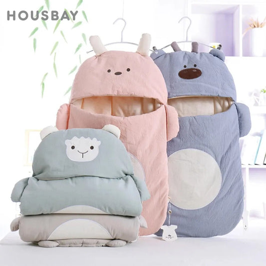 Baby Sleeping Bag Envelope Newborns Baby Cocoons Cartoon Soft Colored Cotton Diaper Cocoons For Newborns Sleep Baby Sleepsacks