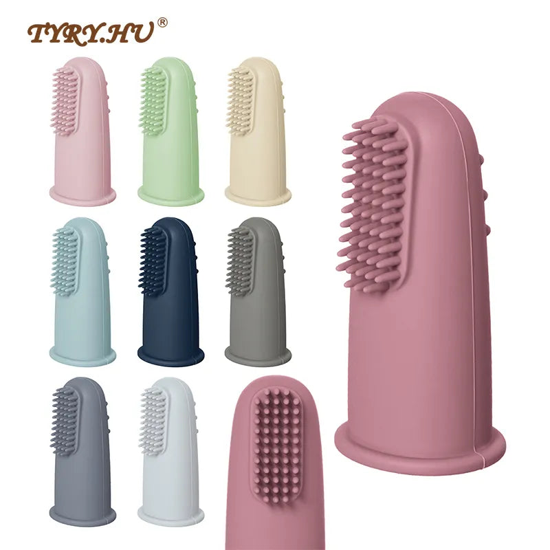 5pcs Baby Toothbrush Children 360 Degree Soft Finger Child Toothbrush Teethers Brush Silicone Kids Teeth Oral Care Cleaning