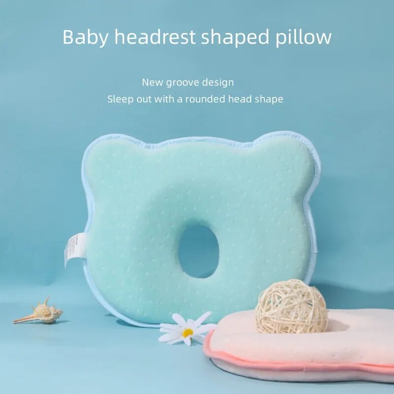 Baby Pillow Velvet Newborn Baby Breathable Shaping Pillows Baby Sleep Positioning Pad Anti Roll Toddler Pillow